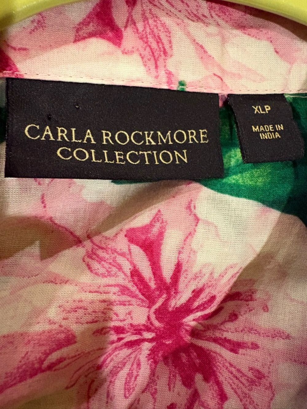 Carla Rockmore  pink peonies  floral cotton shirtdress tie waist XLP - Picture 4 of 7